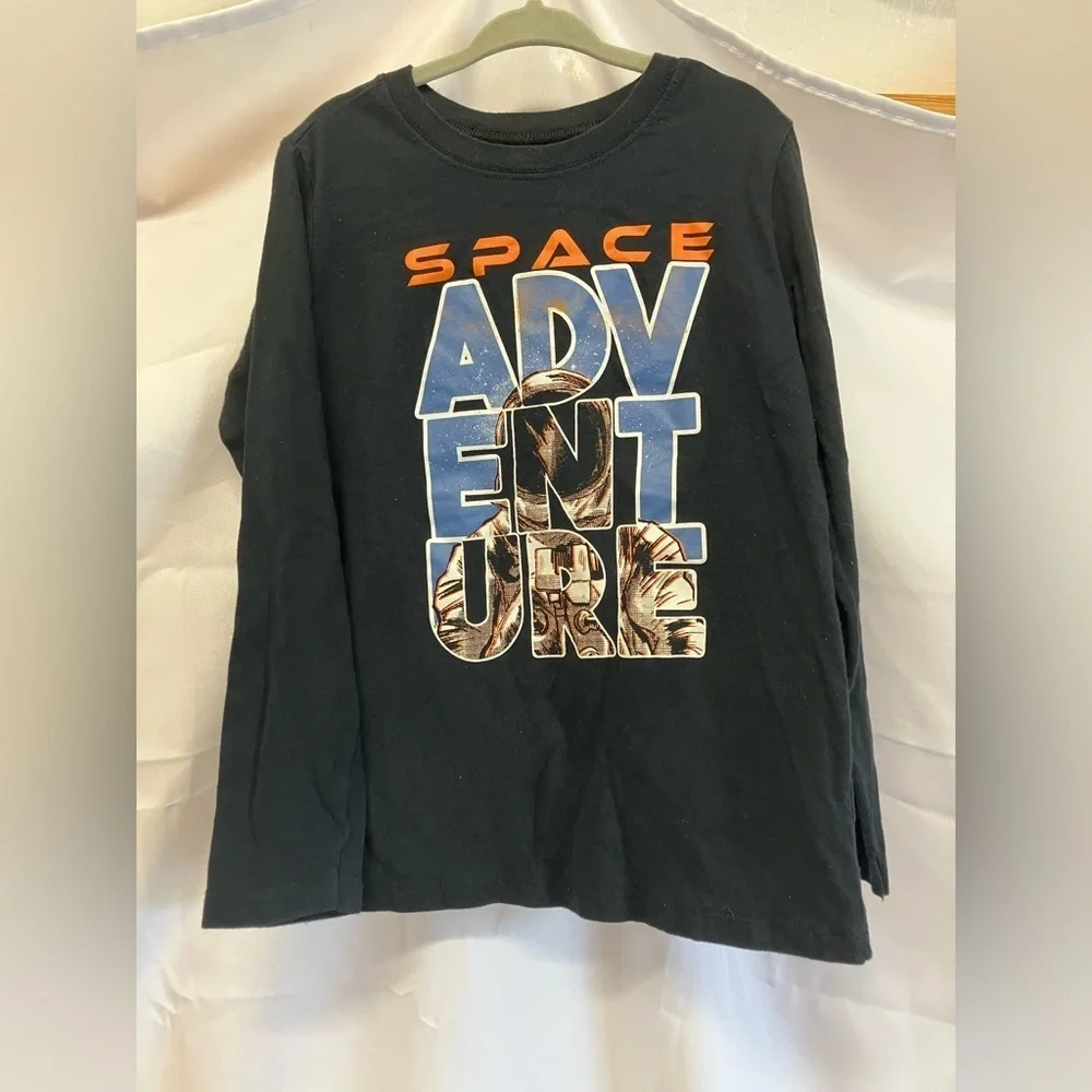 Space Adventure Kids Black T-Shirt